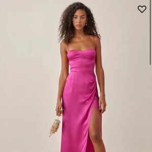 Reformation Marguerite Silk Dress